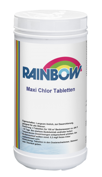 1kg Dose Rainbow Maxi-Chlor-Tabletten 