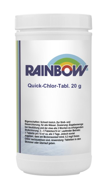 1kg Dose Rainbow Quick-Chlor-Tabletten